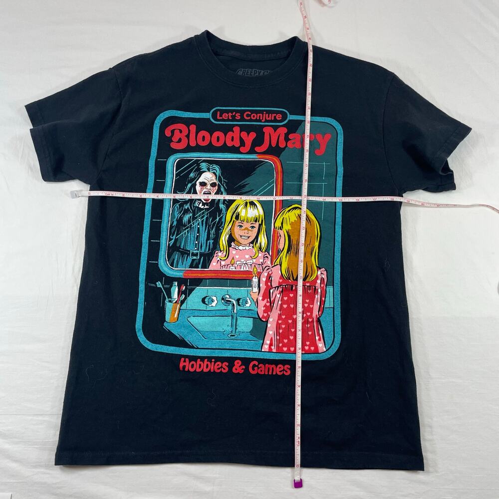 Creepy Co Bloody Mary Retro Graphic Black T-Shirt Unisex Medium - Picture 4 of 5